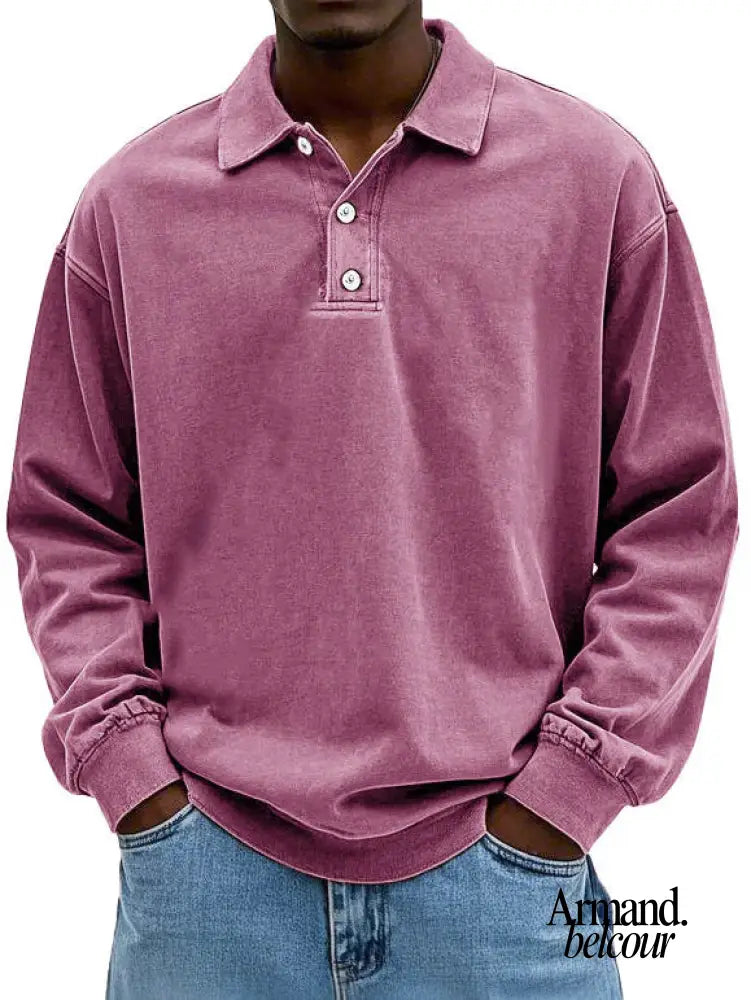 Edgar | Polo de manga larga Rosa / S Truien