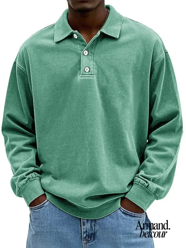 Edgar | Polo de manga larga Verde / S Truien