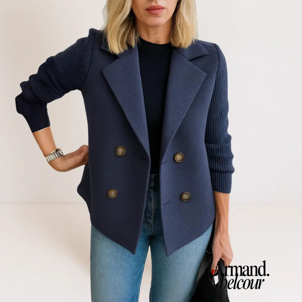 Elena | Abrigo casual de primera calidad Azul / XS