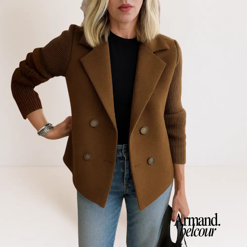 Elena | Abrigo casual de primera calidad Marrón / XS