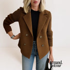 Elena | Abrigo casual de primera calidad Marrón / XS