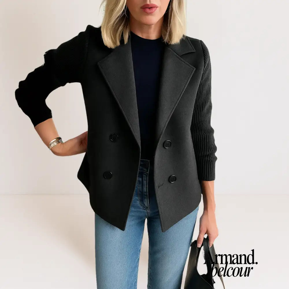 Elena | Abrigo casual de primera calidad Negro / XS