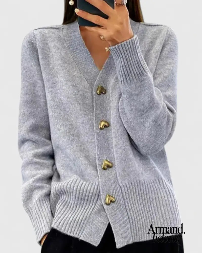 Elvira | Cárdigan elegante Gris / S Cardigans