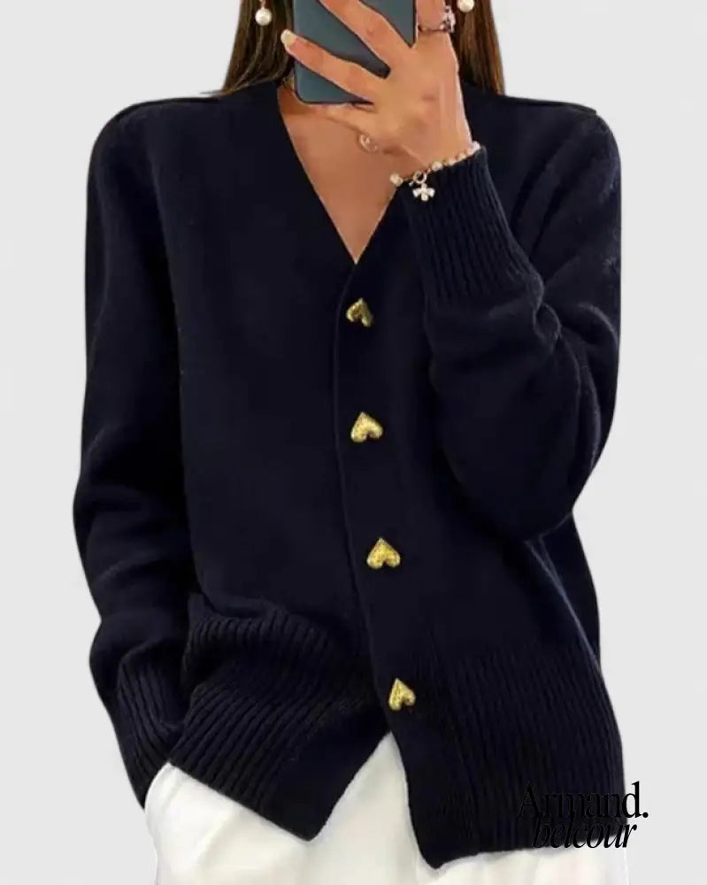 Elvira | Cárdigan elegante Negro / S Cardigans
