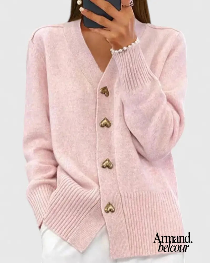 Elvira | Cárdigan elegante Rosa / S Cardigans