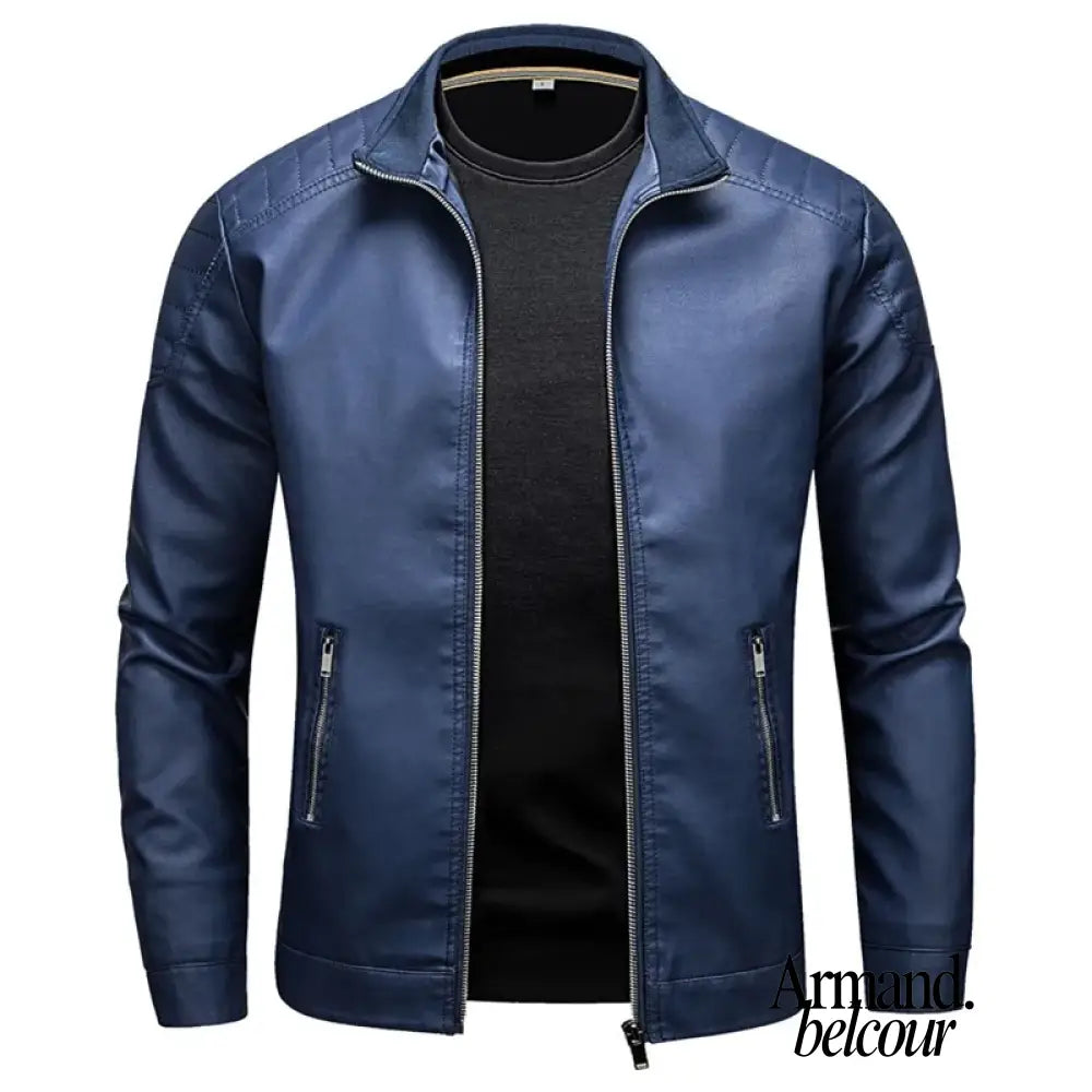 Emilio | La chaqueta de cuero definitiva para el hombre moderno Azul / M