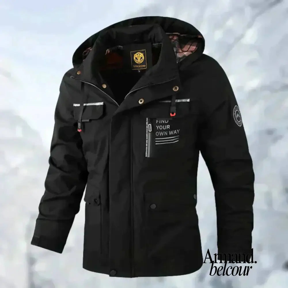 Eric | Chaqueta impermeable para exteriores Negro / M