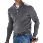 Euge | Suéter básico con cremallera para hombre Gris / S