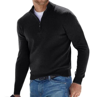 EGEO - Maglione Basico da Uomo con Zip
