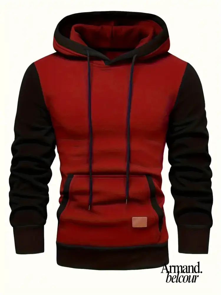 Fede | Sudadera con capucha y bolsillo Rojo / S