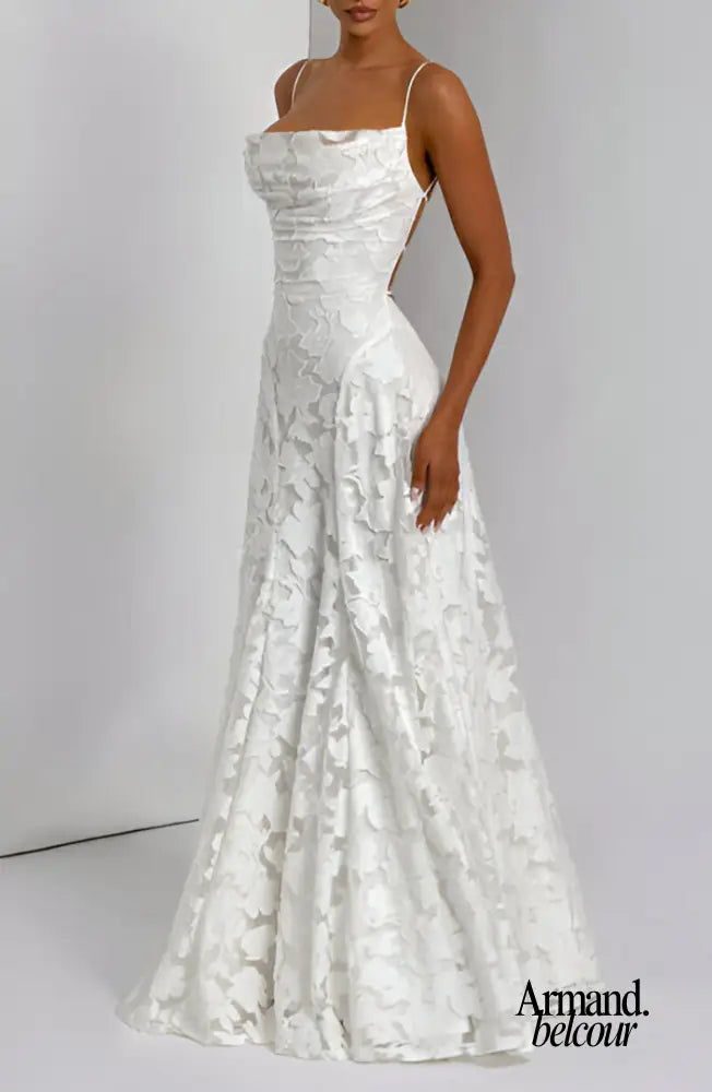 Francis | Vestido largo de encaje romántico Kleider