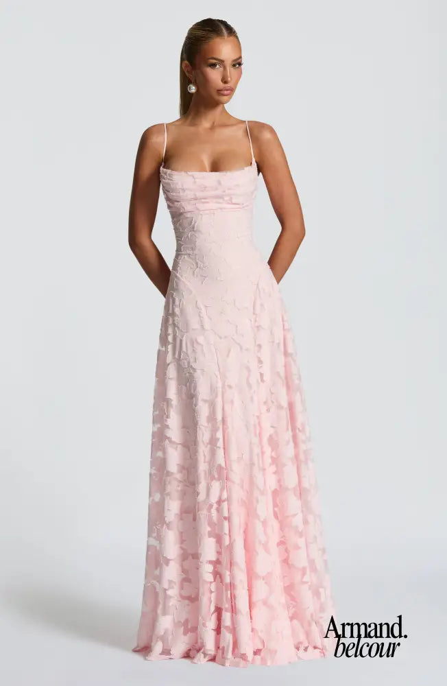 Francis | Vestido largo de encaje romántico Rosa / XS Kleider