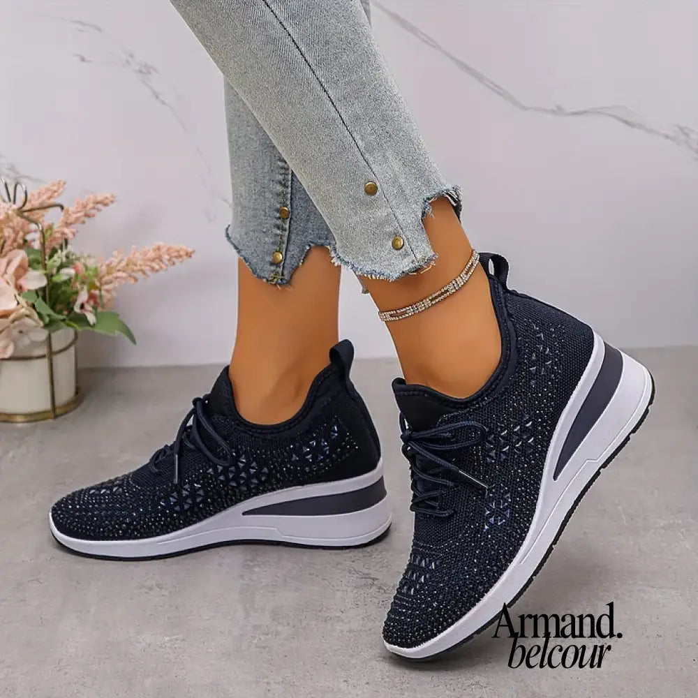 Gabriela | Zapatillas deportivas de sujeción con brillantes