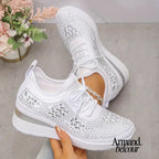 Gabriela | Zapatillas deportivas de sujeción con brillantes Blanco / 36