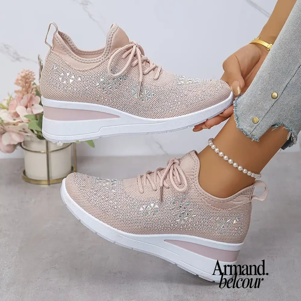 Gabriela | Zapatillas deportivas de sujeción con brillantes Rosa / 36