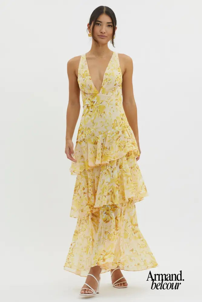 Hailey | Vestido midi Bloom Shift Amarillo / XS Dresses