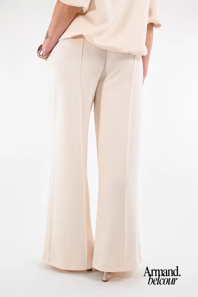 Hally | Pantalón cómodo para mujer - Crema Abbigliamento e accessori