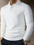 Henry | Polo casual con botones y trama especial Blanco / M
