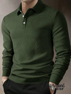 Henry | Polo casual con botones y trama especial Verde / M