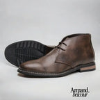 Heraldo | Botas chukka de cuero Marrón oscuro / 38