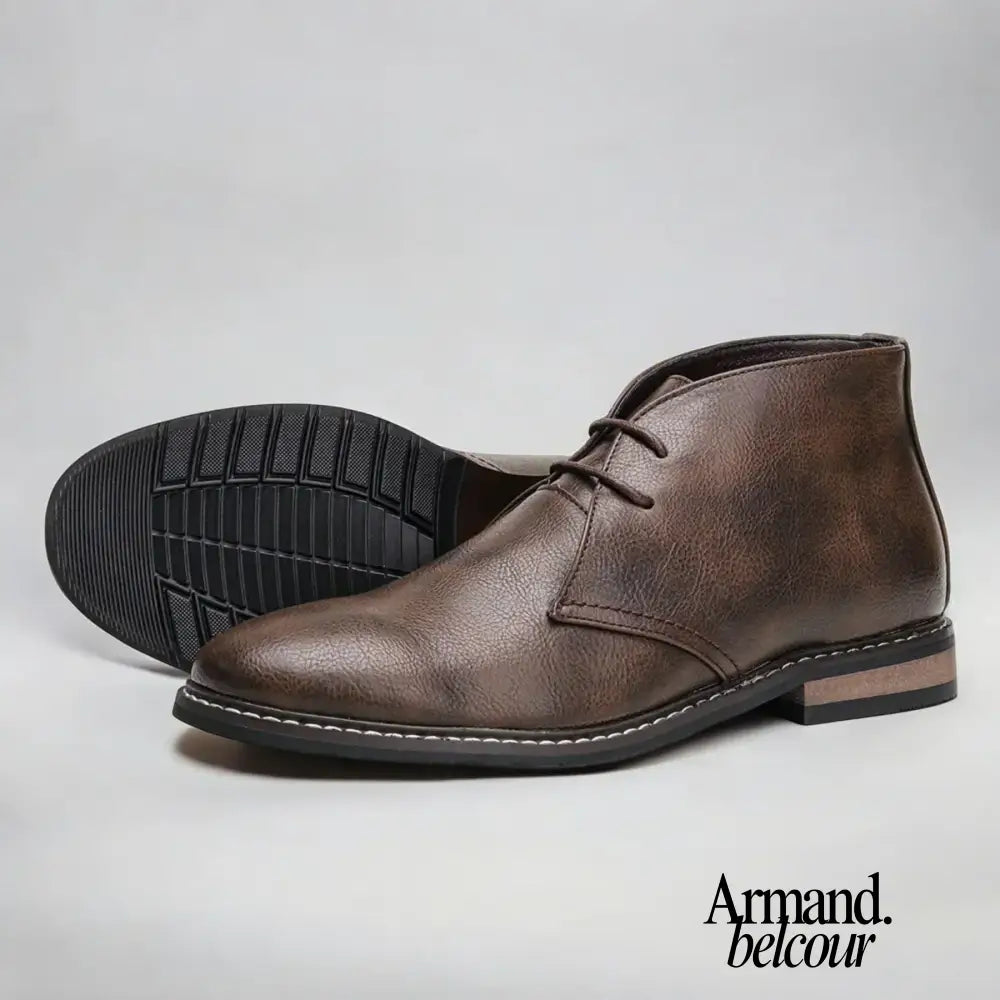 Heraldo | Botas chukka de cuero Marrón oscuro / 38