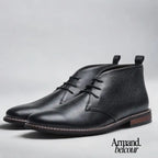 Heraldo | Botas chukka de cuero Negro / 38
