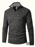 Ingram | Suéter informal de cuello alto con cremallera Negro / S