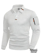 Izan | Polo texturizado con bolsillo en la manga Blanco / M