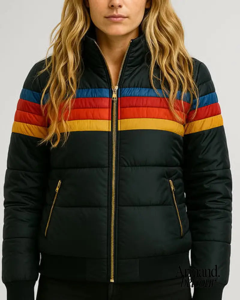 Jennifer | Chaqueta de aspecto retro con comodidad moderna. Negro / S