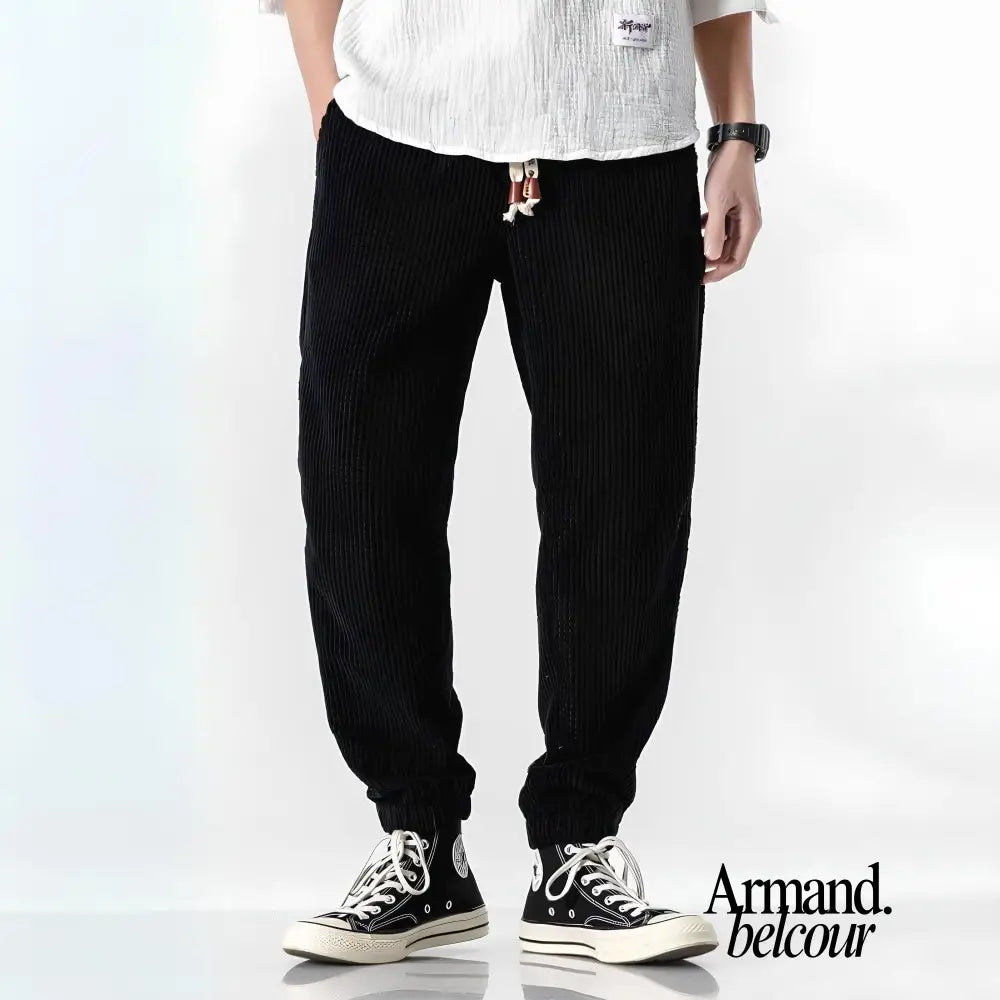 Jeremy | Pantalones de pana Zwart / XS