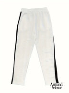 Jonás | Pantalones de punto de pierna ancha con botones laterales