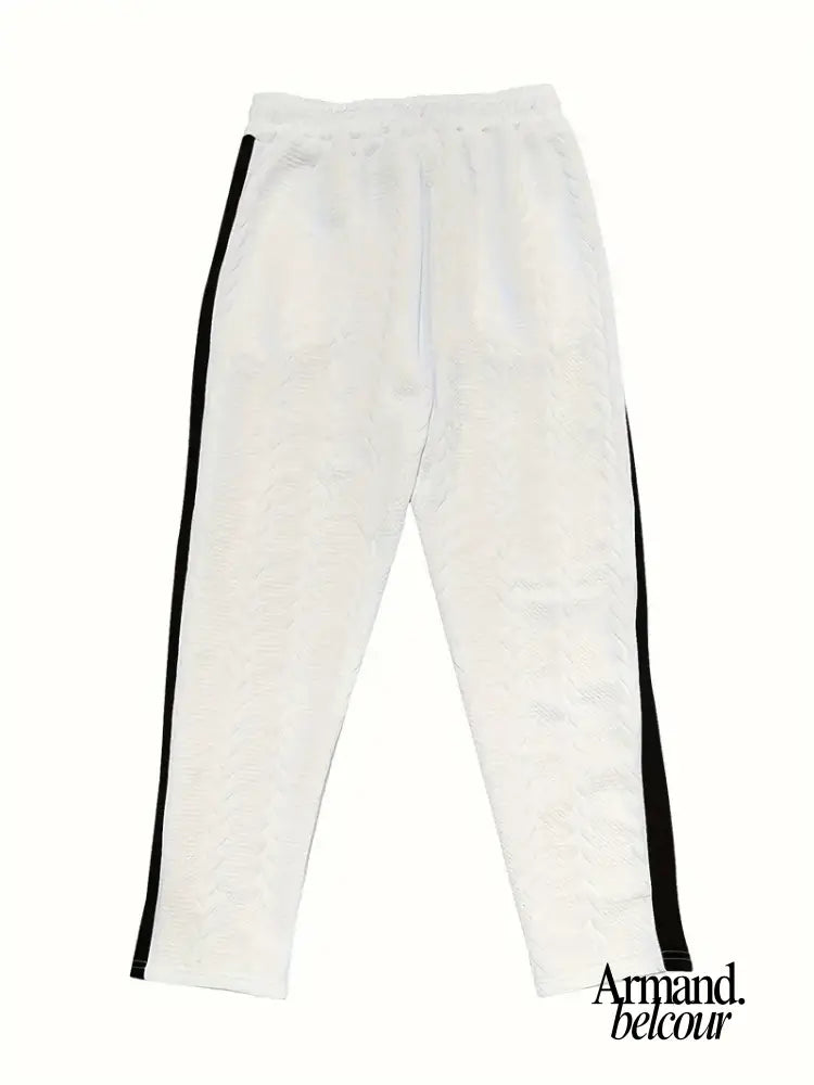 Jonás | Pantalones de punto de pierna ancha con botones laterales