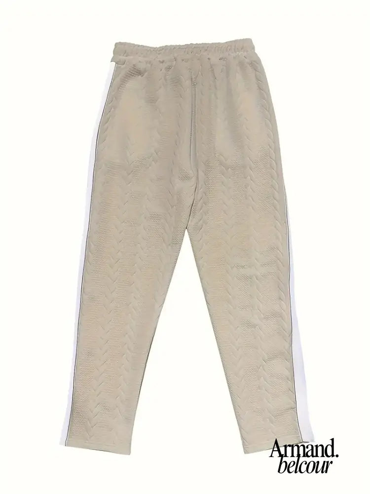 Jonás | Pantalones de punto de pierna ancha con botones laterales