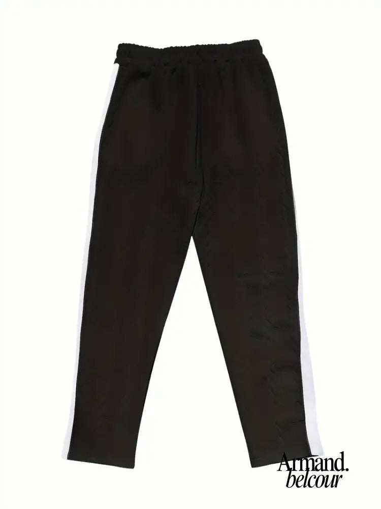 Jonás | Pantalones de punto de pierna ancha con botones laterales