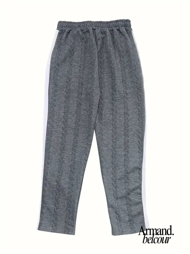 Jonás | Pantalones de punto de pierna ancha con botones laterales