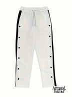 Jonás | Pantalones de punto de pierna ancha con botones laterales