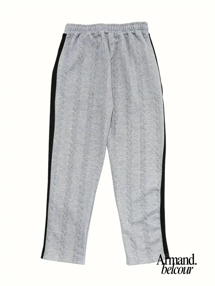 Jonás | Pantalones de punto de pierna ancha con botones laterales