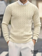 Jonny | Suéter de cuello alto de punto de manga larga Beige / M