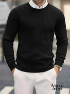Jonny | Suéter de cuello alto de punto de manga larga Negro / M
