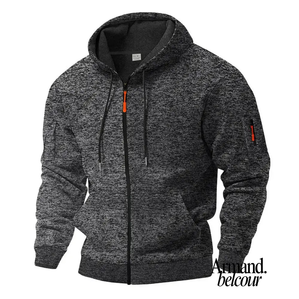 Kaje - Chaqueta cómoda con cremallera y bolsillos Gris Oscuro / S