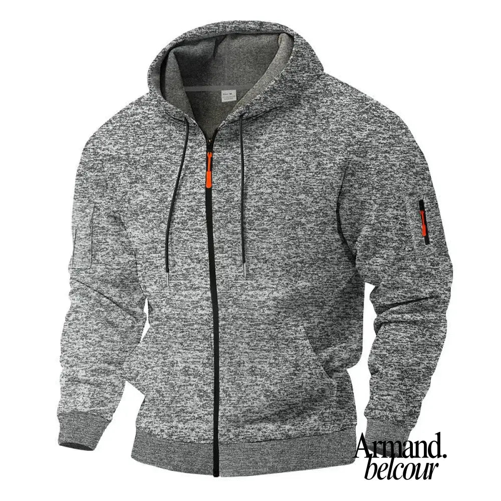 Kaje - Chaqueta cómoda con cremallera y bolsillos Gris / S