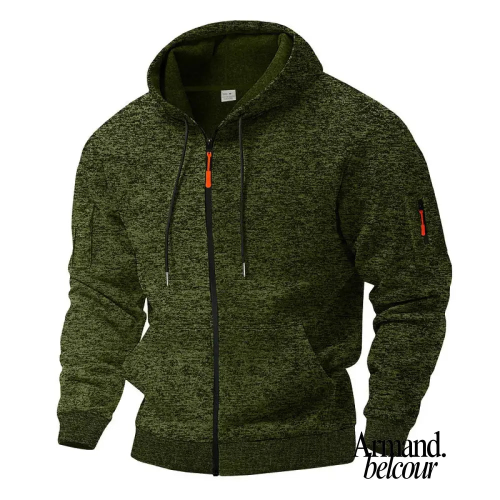 Kaje - Chaqueta cómoda con cremallera y bolsillos Verde / S