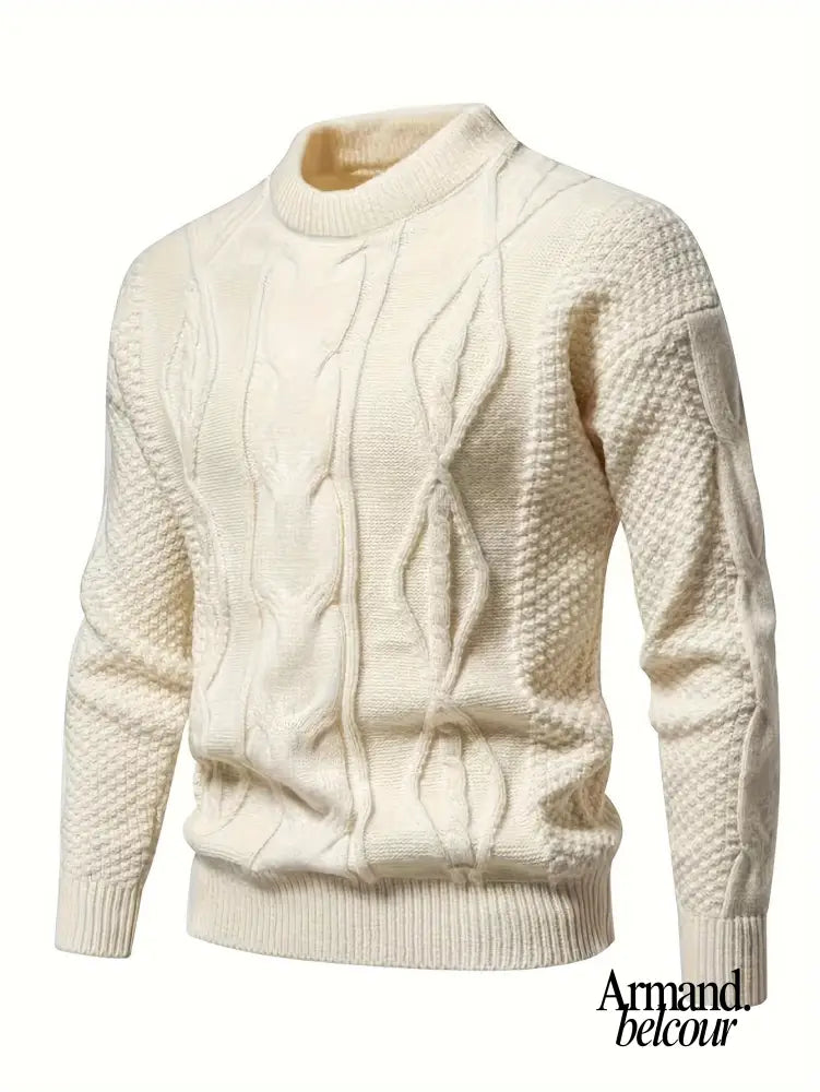 Kalisto | Suéter de punto casual de manga larga Beige / S