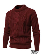 Kalisto | Suéter de punto casual de manga larga Granate / S