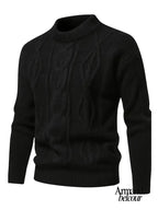 Kalisto | Suéter de punto casual de manga larga Negro / S