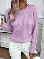 Kate | Suéter de punto trenzado Violeta / XS