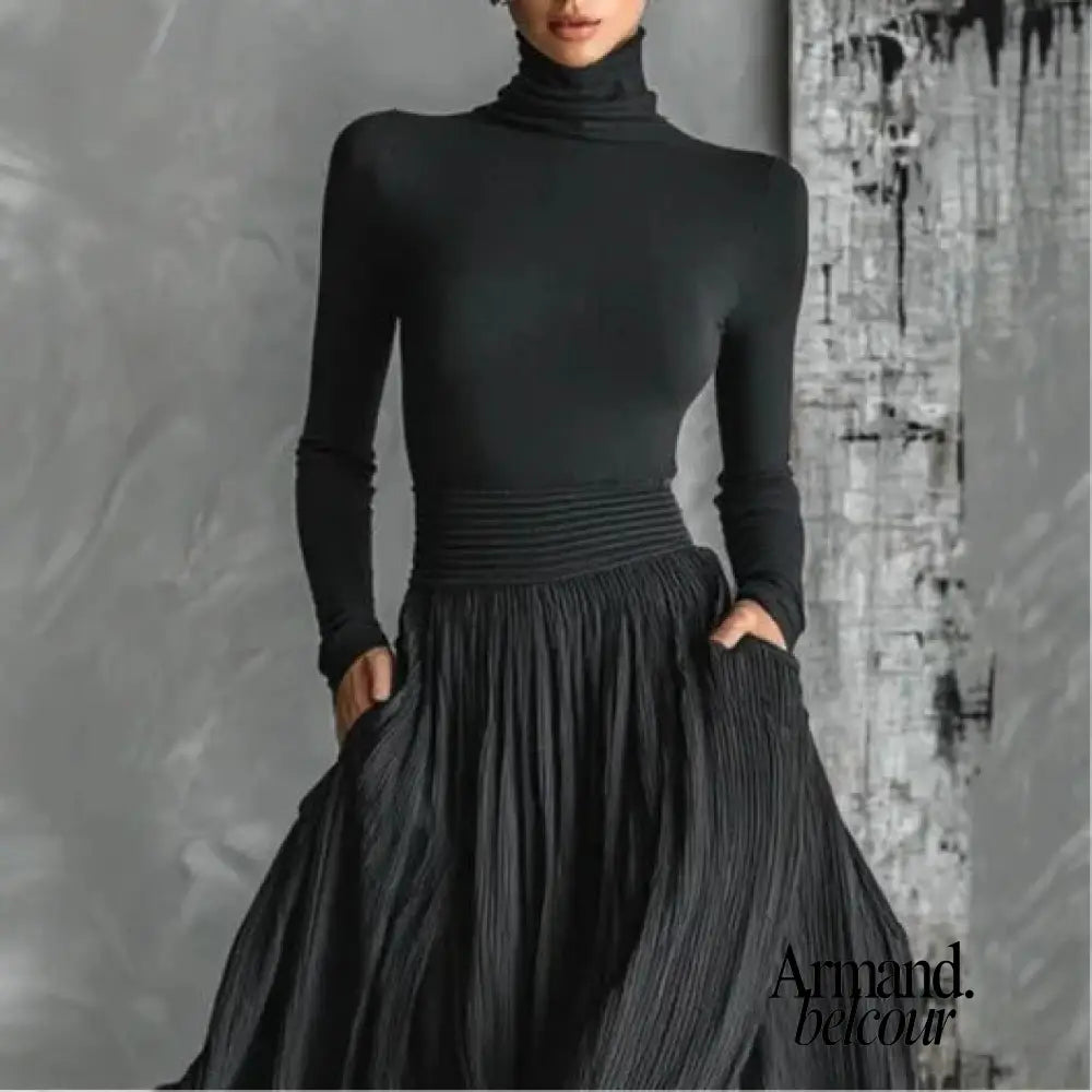 Kira | Elegante vestido largo negro