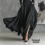 Kira | Elegante vestido largo negro