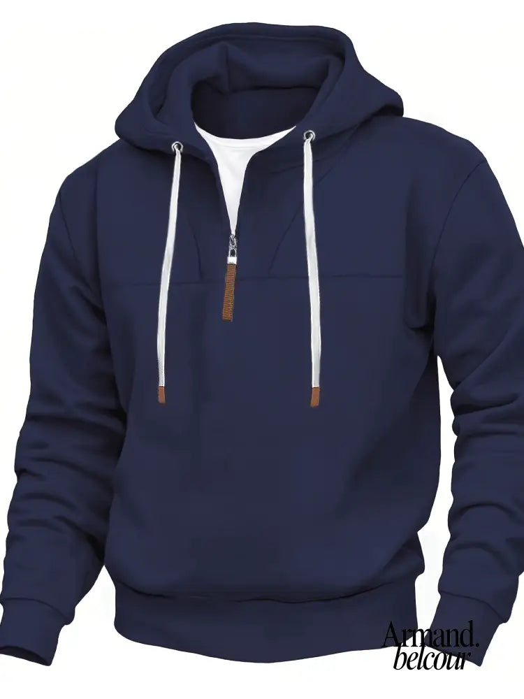 Kolton | Sudadera con capucha y media cremallera Azul / S