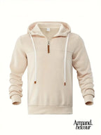 Kolton | Sudadera con capucha y media cremallera Beige / S